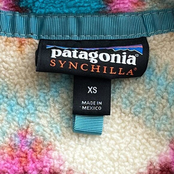 Patagonia Synchilla Snap T Fleece Timber Twist Aztec Pullover Cinder Red Size XS - Picture 10 of 15